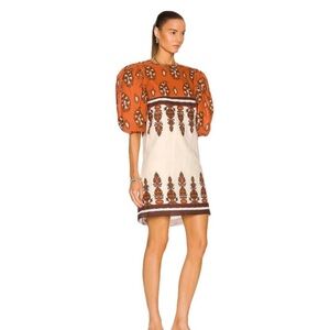 Johanna Ortiz Perfume Mini Dress in Nude/Ecru
